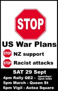 Auckland Peace Protest This Saturday