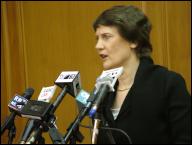 Scoop Image: Helen Clark at post Cabinet press conference.
